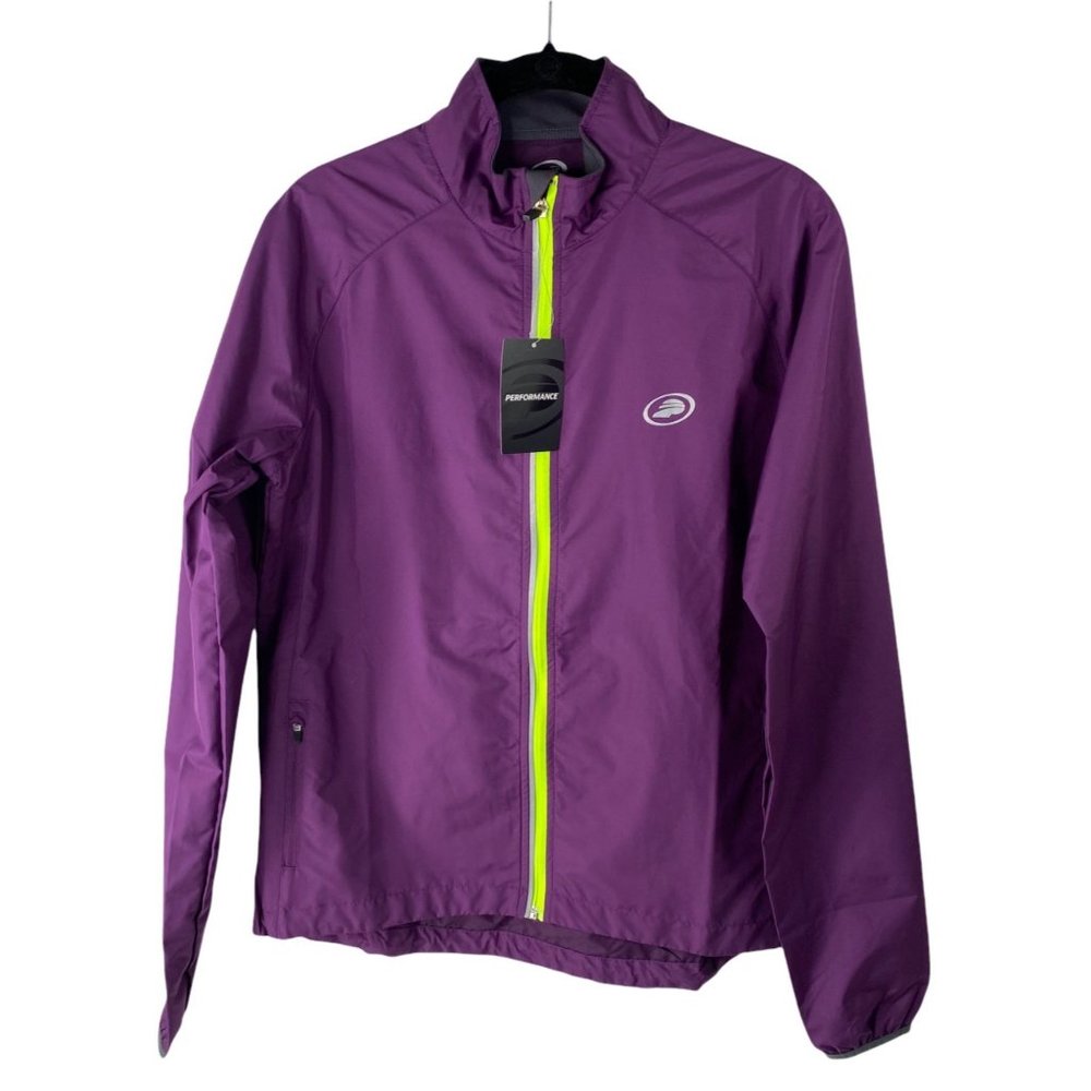 Performance NWT Women's Biking Jacket Plum Zip Up Pockets Size Med